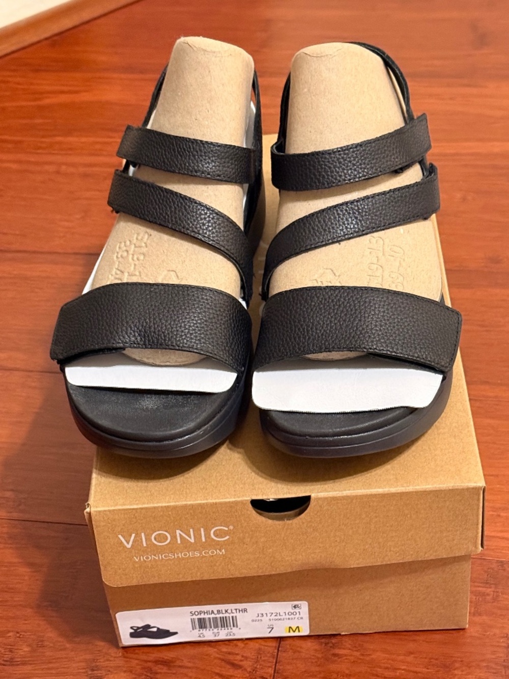 Vionic Sophia Women's Sandal, Black Leather